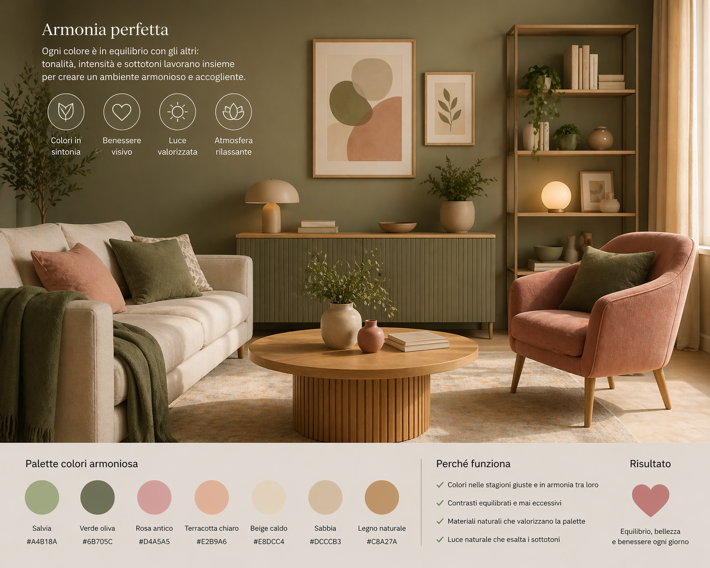 Armonia perfetta - Esempio di palette colori armoniosa